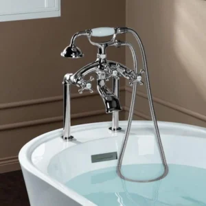 Deck-Mounted Bath Faucet